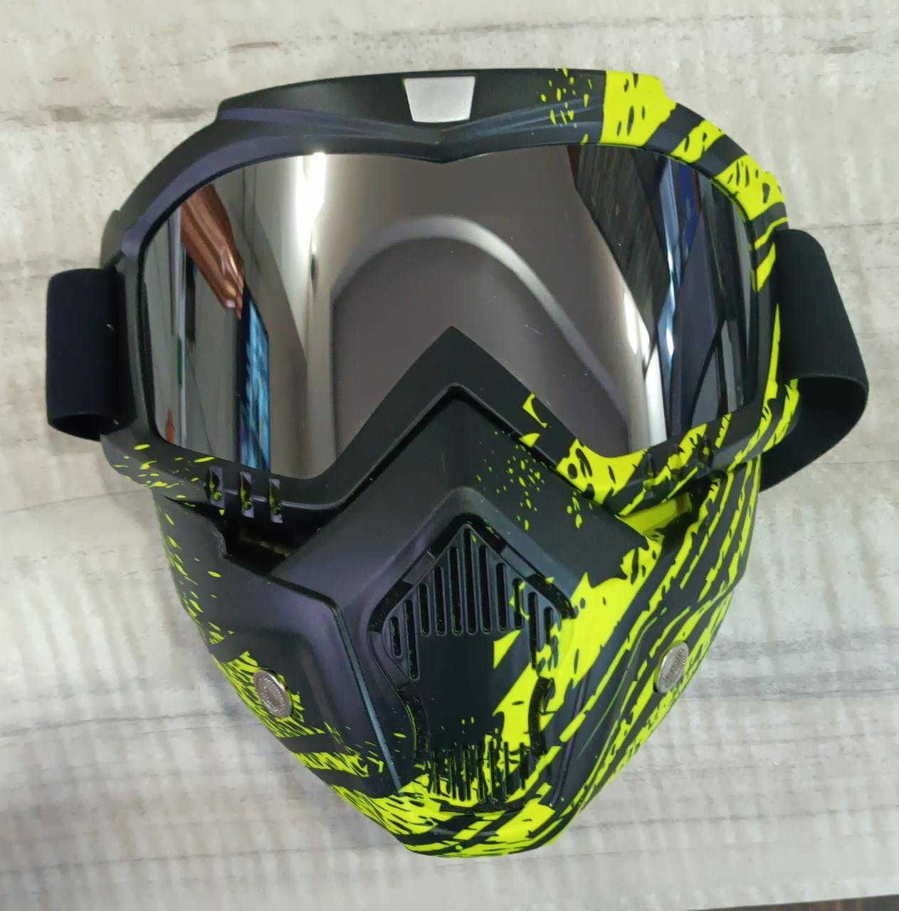 Yellow Black protective Anti UV goggles mask