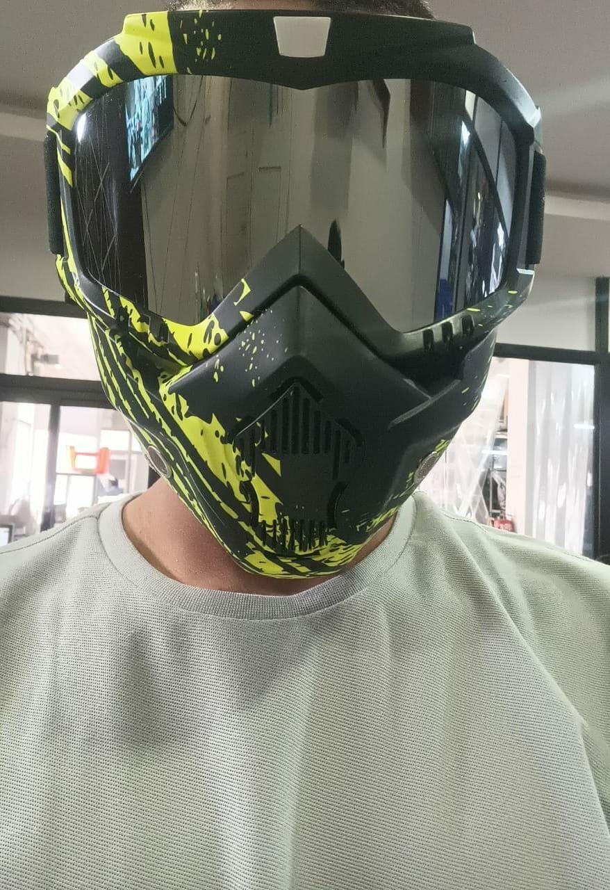 Yellow Black protective Anti UV goggles mask