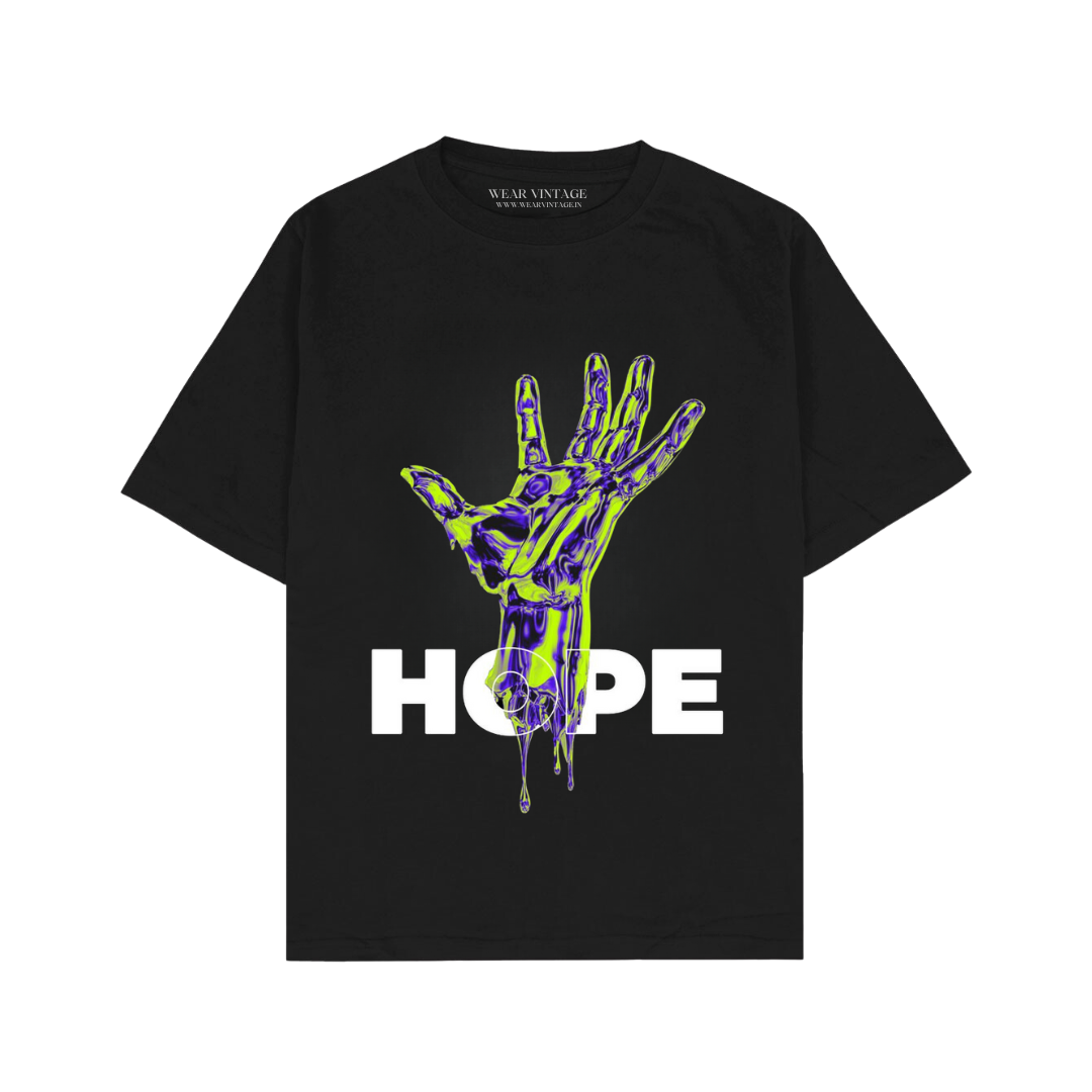 Men's Pure Cotton Oversize Fit Half Sleeves Aesthetic Graphic Printed Black T-Shirt