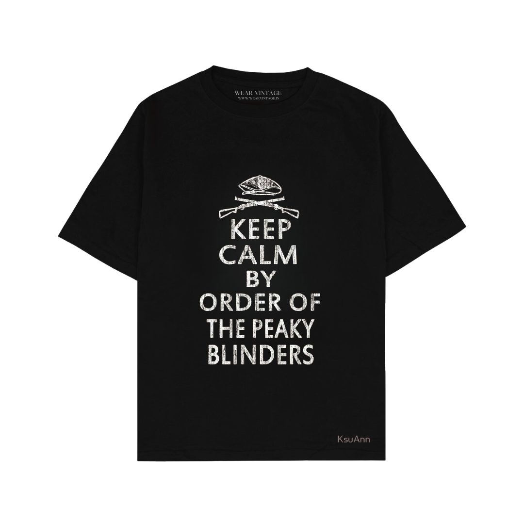 Men's Black Shelby Brother Typography T-shirt