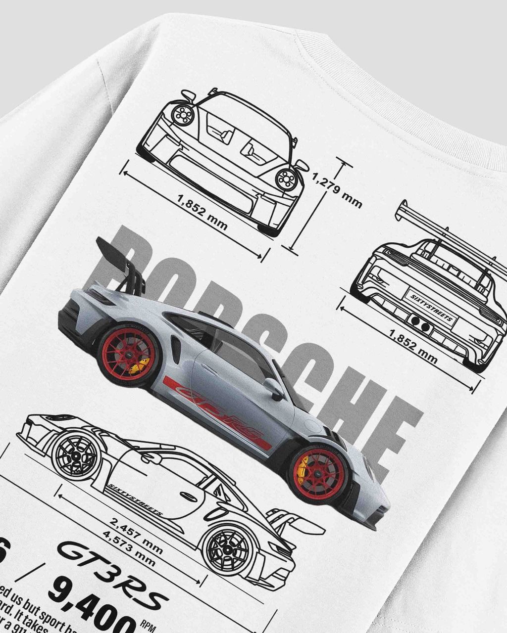 Porsche 911 GT3 Oversized T-Shirt